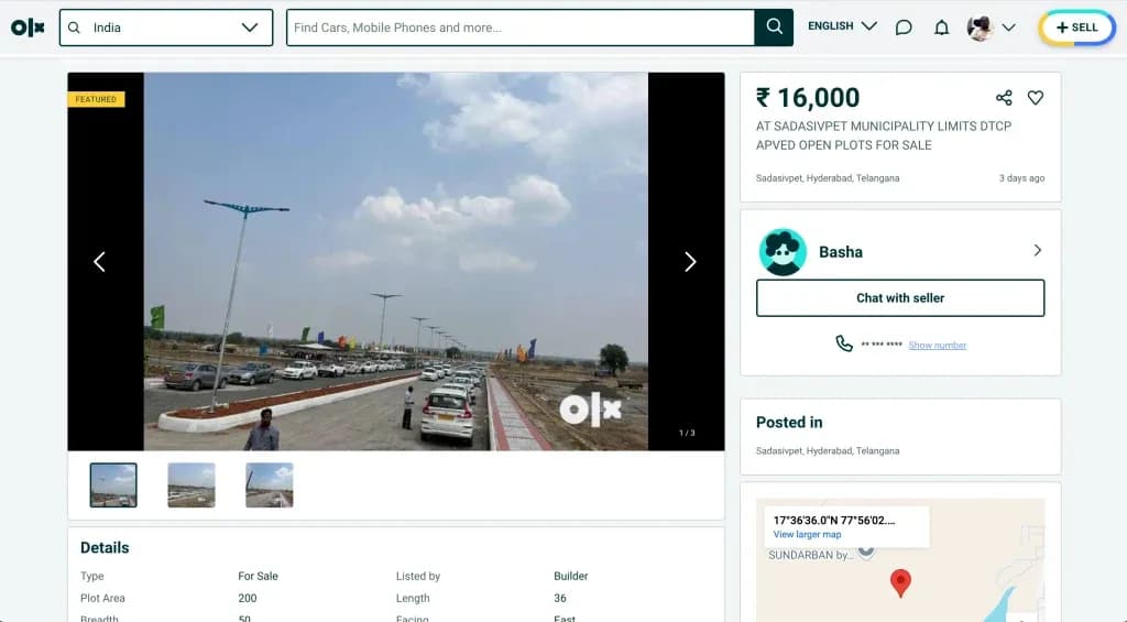 OLX India featured listing
