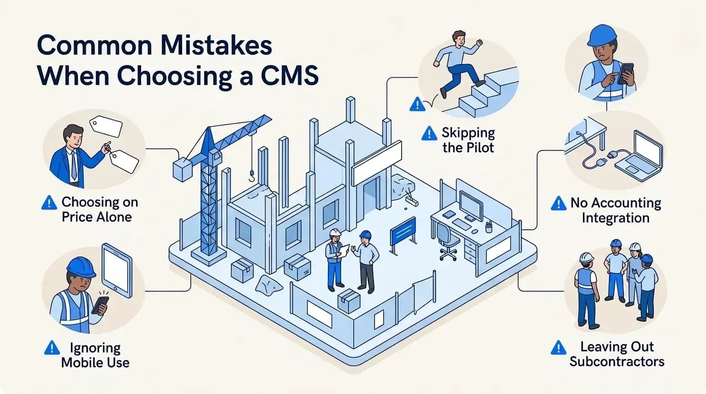 Common mistakes when choosing a construction management system