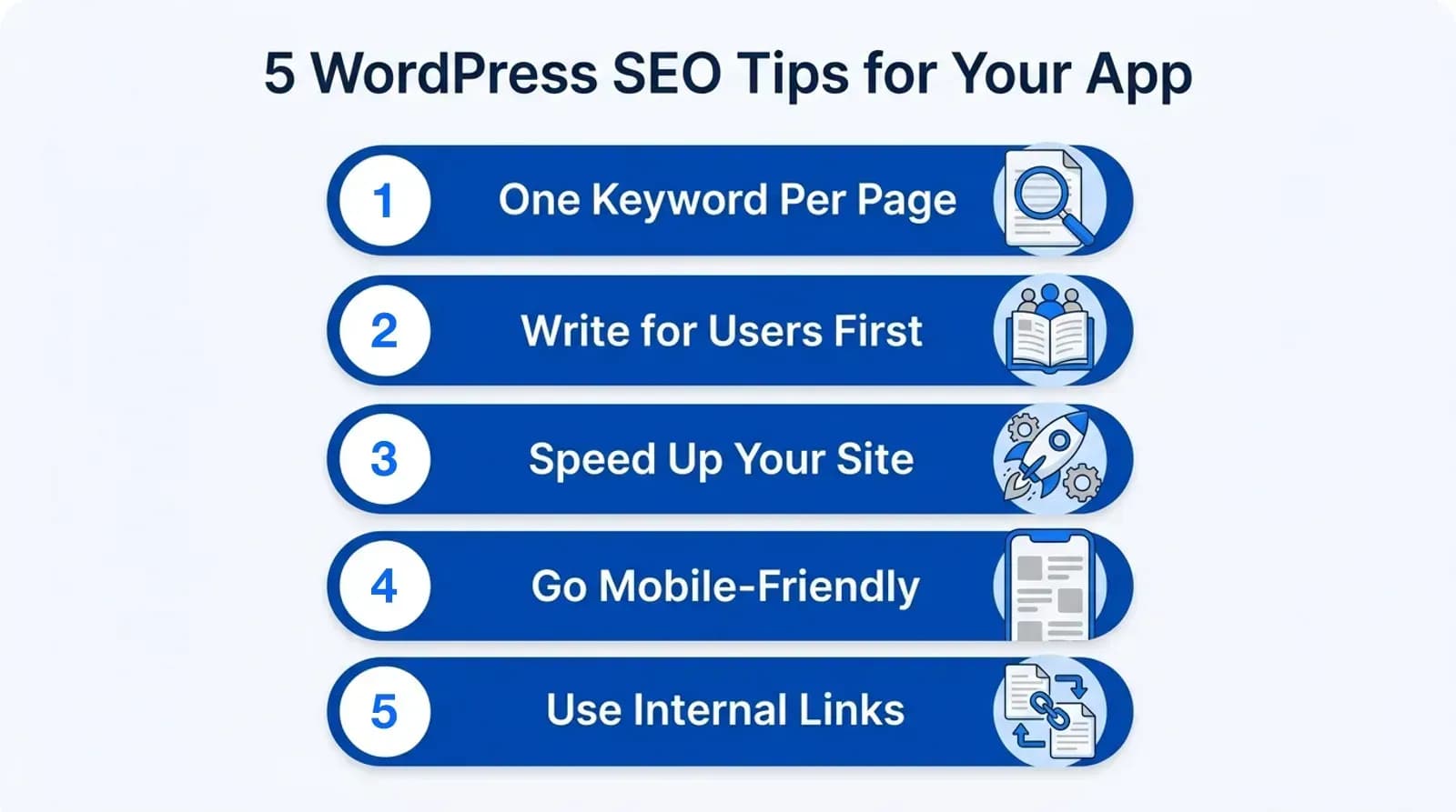 Five WordPress SEO tips for your app