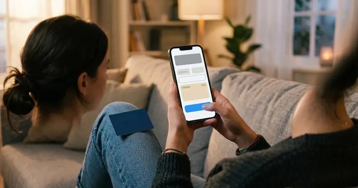 Personne appuyant sur le bouton de paiement dans une app, sur un smartphone