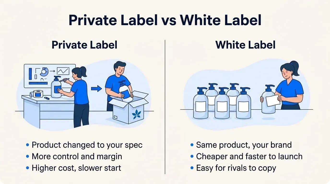 Private label vs white label dropshipping compared