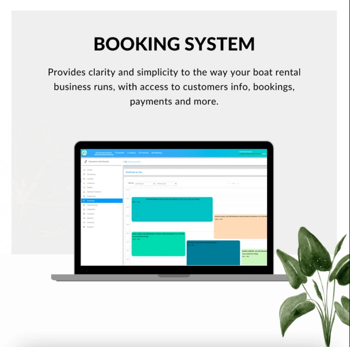 Booking system of your boat rental business