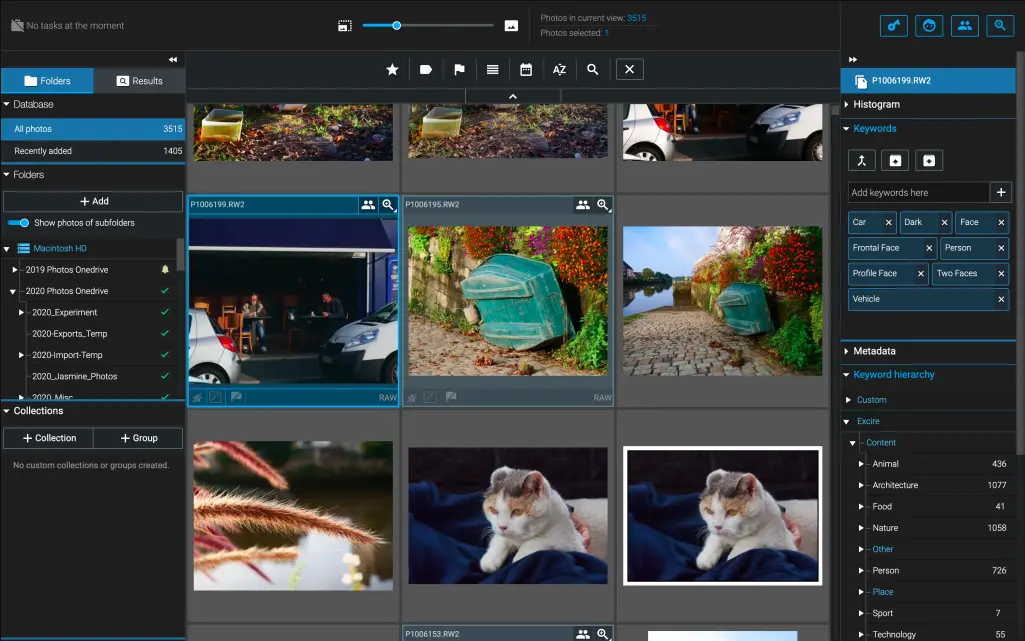 Smart image retrieval using AI