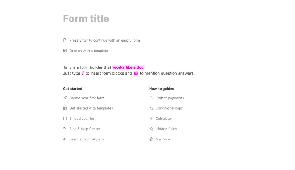 Tally.so – AI-Enhanced Form Builder