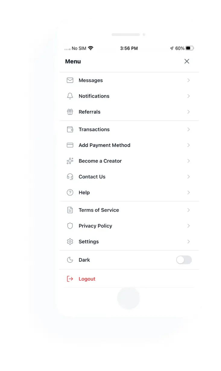 Fanzapp_Appkodes_Menu